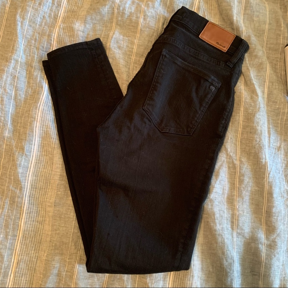 Madewell Tall High Waist Black Skinny Jeans